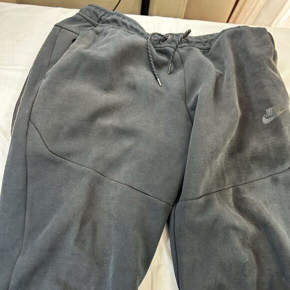 Nike Sportswear Tech Fleece Jogger Men Large Black Sweatpants Drawstring - Picture 9 of 14
